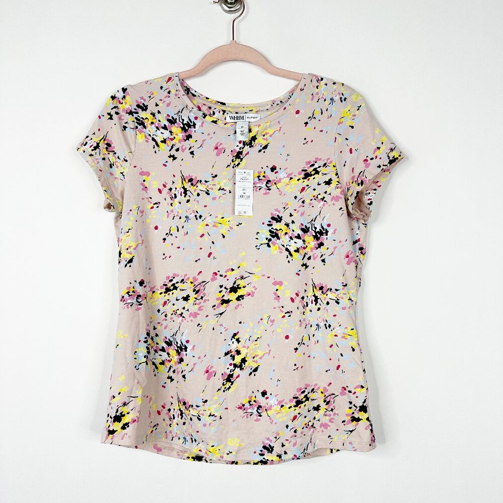 NWT White House Black Market Short Sleeve Crew Foundation Tee Sepia Rose #WHBM34 - Picture 2 of 8